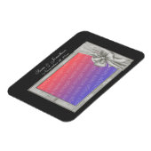 Elegant Silver Photo Frame Personalized Wedding Magneet (Linkerzijde)