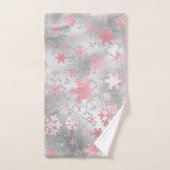 Elegant Silver Pink-kerstboomschilderpatroon Bad Handdoek (Handdoek)