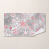 Elegant Silver Pink-kerstboomschilderpatroon Bad Handdoek (Handdoek)