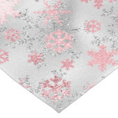 Elegant Silver Pink-kerstboomschilderpatroon Korte Tafelloper (Hoek)