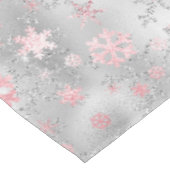 Elegant Silver Pink-kerstboomschilderpatroon Tafelkleed (Gekanteld)