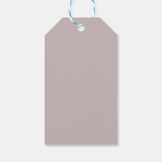 Elegant Silver Pink Minimal Weddenschap Welkom Cadeaulabel (Achterkant)