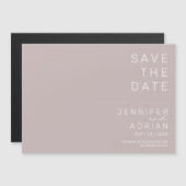Elegant Silver Pink Minimale Moderne sparen de Dat (Voorkant / Achterkant)