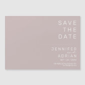 Elegant Silver Pink Minimale Moderne sparen de Dat (Voorkant)