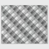 Elegant Silver Plaid Country Cottage Cadeaupapier (Vlak)
