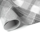 Elegant Silver Plaid Country Cottage Cadeaupapier (Rol Hoek)