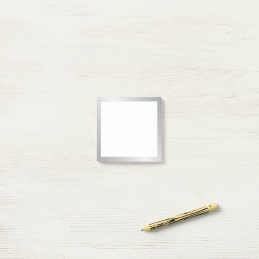Elegant Silver Post-it® Notes (Op bureau)