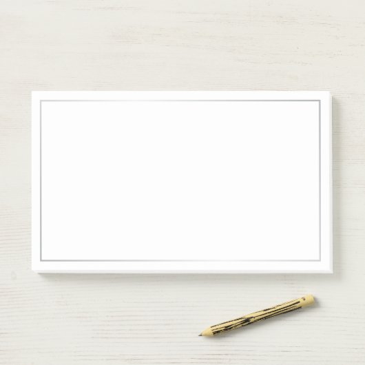 Elegant Silver Post-it® Notes (Op bureau)