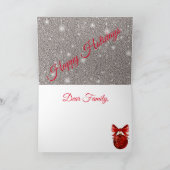 Elegant Silver Prettige feestdagen Kaart (Binnen)