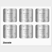 Elegant Silver Product Labels -  hoek grens (Vel)