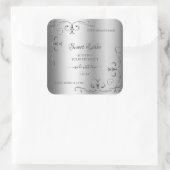 Elegant Silver Product Labels -  hoek grens (Tas)