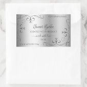 Elegant Silver Product Labels - hoek grens (Tas)