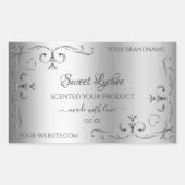 Elegant Silver Product Labels - hoek grens (Voorkant)