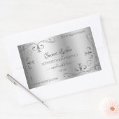 Elegant Silver Product Labels - hoek grens (Envelop)