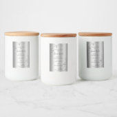 Elegant Silver Product Labels -  hoek grens Voedselcontainer Etiket (Flessen)