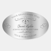 Elegant Silver Product Labels voor sierdoeleinden (Voorkant)