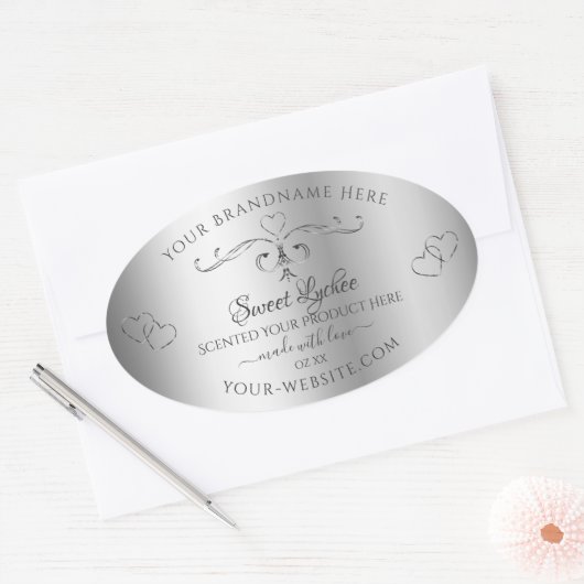 Elegant Silver Product Labels voor sierdoeleinden (Envelop)