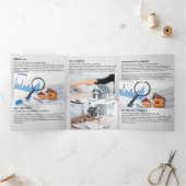 Elegant Silver Real Estate Fold Kaart (Binnen)