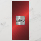 Elegant Silver Red Black Menu Chic (Voorkant)