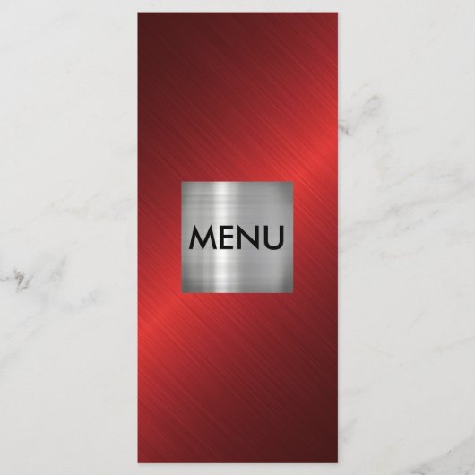 Elegant Silver Red Black Menu Chic (Voorkant)