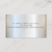 Elegant Silver, regenbooglitter druppelt haarzout Visitekaartje (Achterkant)