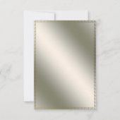 Elegant Silver Ribbon Bow Wedding RSVP Kaartje (Achterkant)