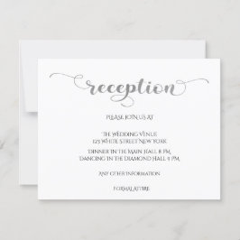 Elegant Silver Romantic Wedding Reception Kaart