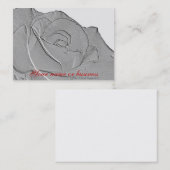 Elegant Silver Roos Visitekaartje (Voorkant / Achterkant)