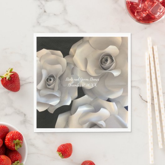 Elegant Silver Rozen Servet (Insitu)