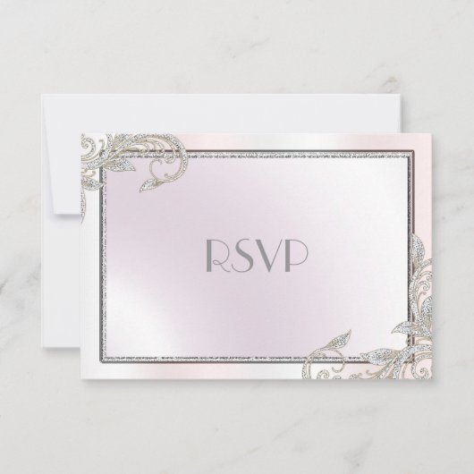Elegant Silver RSVP (Voorkant)