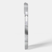 Elegant Silver Satin Zijde Aangepaste Telefoon Case-Mate iPhone Case (Achterkant / Links)