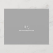 Elegant Silver Script Budget Weduwen Uitnodiging (Achterkant)