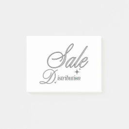 Elegant Silver Script Professional Post-it Notes