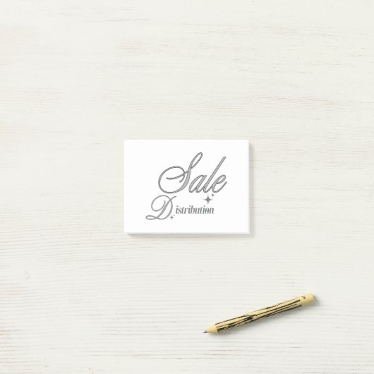 Elegant Silver Script Professional Post-it Notes (Op bureau)