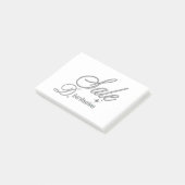 Elegant Silver Script Professional Post-it Notes (Schuin)