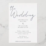 ELEGANT SILVER SCRIPT WEDDING INVITATION | MINIMAA FOLIE UITNODIGING<br><div class="desc">Deze Classic Black and White Wedding Invitation met eenvoudig, minimalistisch handgeschreven script in echte zilveren folie is de perfecte combinatie van elegant en modern minimaal. Het tijdloze ontwerp kenmerkt een mooie doopvont van het trouwmanuscript in opgeheven zilveren inkt van de folie, die tot een blik leidt die zowel verfijnd als...</div>