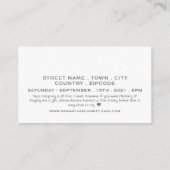 Elegant Silver Seahorse, Birthday Party Ticket Informatiekaartje (Achterkant)