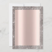 Elegant Silver Sequins Lijst Roos Gold Retirement Kaart (Achterkant)