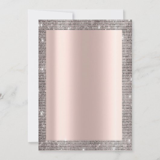 Elegant Silver Sequins Lijst Roos Gold Retirement Kaart (Achterkant)