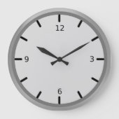 Elegant Silver Shades Grote Klok (Voorkant)