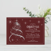 Elegant Silver Shimmer Kerstfeest Kaart (Staand voorkant)