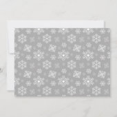 Elegant Silver Snowflake gepersonaliseerd Notitiekaartje (Achterkant)