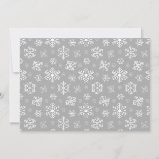Elegant Silver Snowflake gepersonaliseerd Notitiekaartje (Achterkant)