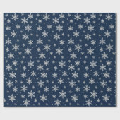 Elegant Silver Snowflake | Winter Holiday  Cadeaupapier (Vlak)