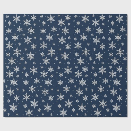 Elegant Silver Snowflake | Winter Holiday  Cadeaupapier (Vlak)