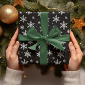 Elegant Silver Snowflake | Winter Holiday  Cadeaupapier