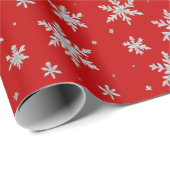 Elegant Silver Snowflake | Winter Holiday  Cadeaupapier (Rol Hoek)