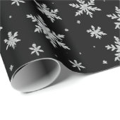 Elegant Silver Snowflake | Winter Holiday  Cadeaupapier (Rol Hoek)