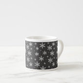 Elegant Silver Snowflake | Winter Holiday  Espresso Kop (Voorkant rechts)