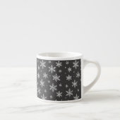 Elegant Silver Snowflake | Winter Holiday  Espresso Kop (Rechts)